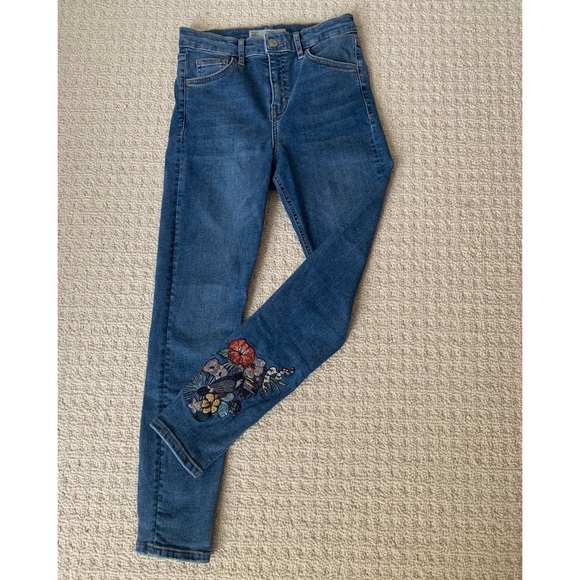 Top shop Jamie Embroidered Jeans - Picture 1 of 4
